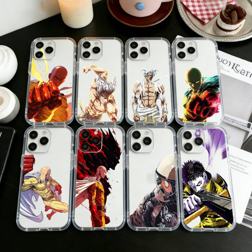 Смешной Чехол для Телефона One Punch M-Man Для iPhone 17 16 15 14 13 12 11 Mini Pro Max Plus Прозрачная Крышка