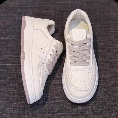 Кожаные белые туфли на плоской подошве, женская обувь, весна-лето 2025, новые универсальные дышащие повседневные спортивные студенческие туфли на мягкой подошве