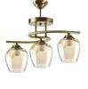 Tumbled Case Honey Glass Triple Chandelier