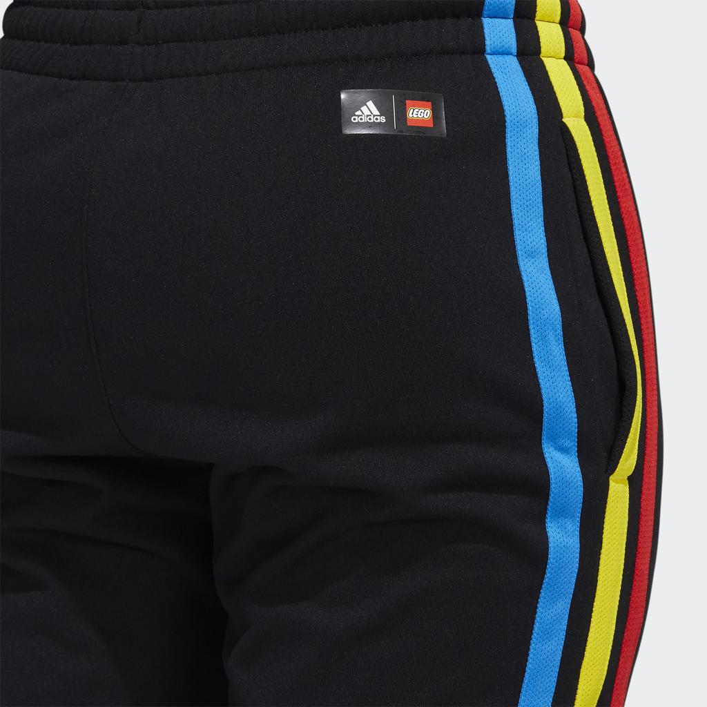 Adidas X Lego Co-Branded Letter Print Contrast Stripe Basketball Pants Men Bottoms Black H51238