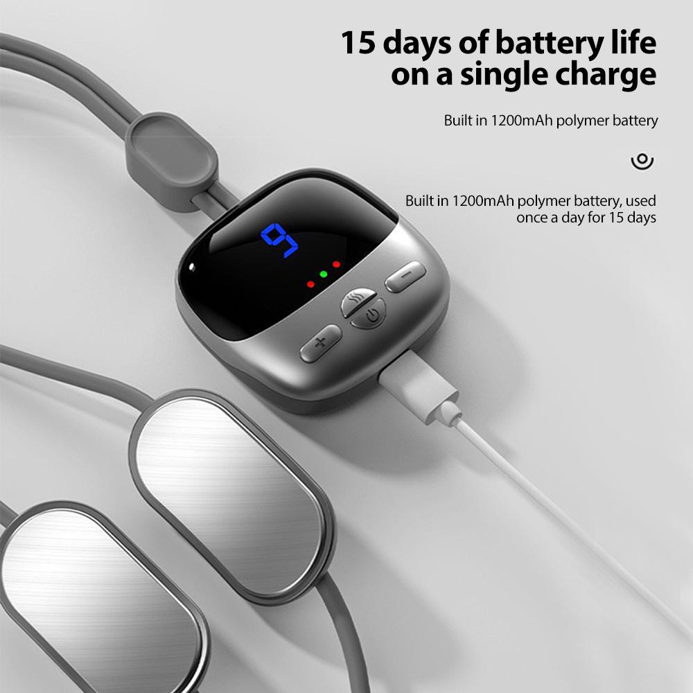 Умный подвесной электрический массажер для шеи, шейного отдела позвоночника, защита для шеи, плеч, спины, импульсный массаж, расслабление, облегчение боли, EMS, портативный мини-компьютер для бедра