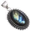 Pendant Shiney Labradorite Gemstone Mother's Day Gift 925 Silver Jewelry 1.75"