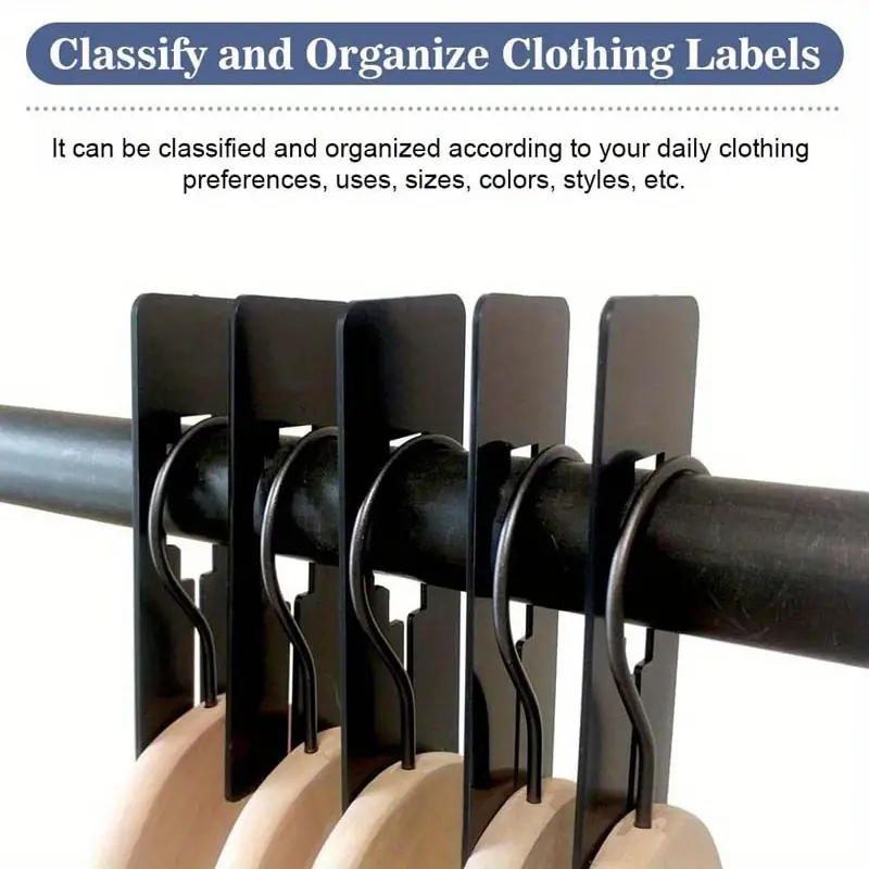 Прямоугольные разделители для вешалок для одежды Разделители для шкафов Разделители для вешалок с возможностью записи