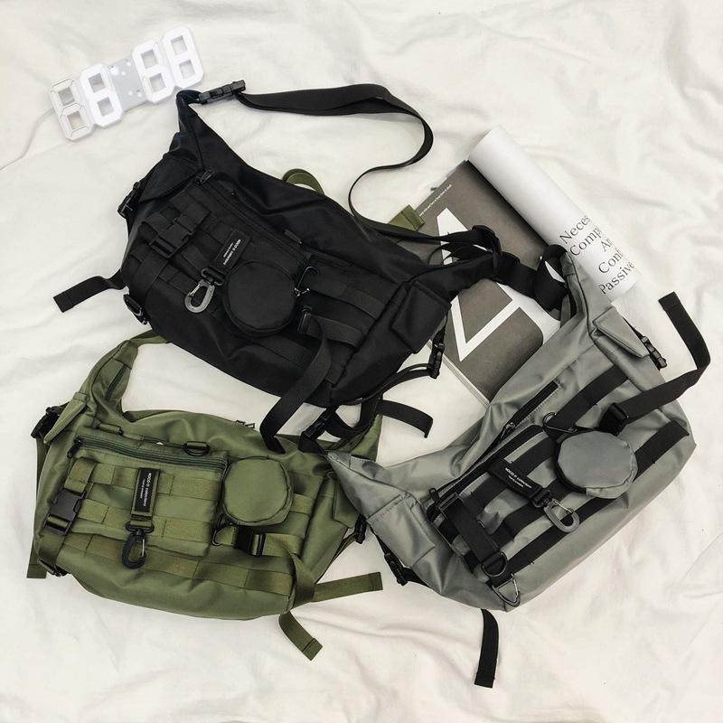 Сумка через плечо мужская японская сумка Harajuku повседневная универсальная почтальонская сумка функциональная сумка для инструментов женская сумка через плечо