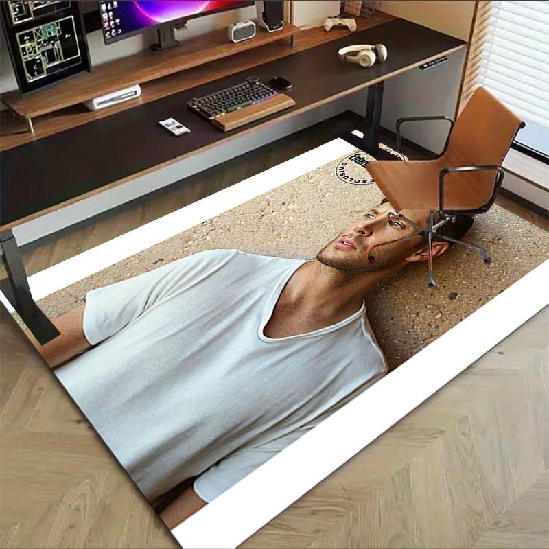 Man White Tshirt Carpet For Playroom Bedroom Living Room Sofa Home Decorkids Game Area Rug Nonslip Floor Mat
