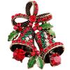 Badges Christmas Suits Pins Creative Gift Bow Corsage Restore Brooch Exquisite Elegant Christmas Brooch Bell Alloy Rhinestone Corsage Collar Pin