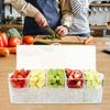 Durable Compartment Design Classify Storing Easy To Clean 5 Grids Seasoning Container with 3 Spoons Daily Use Serving Container