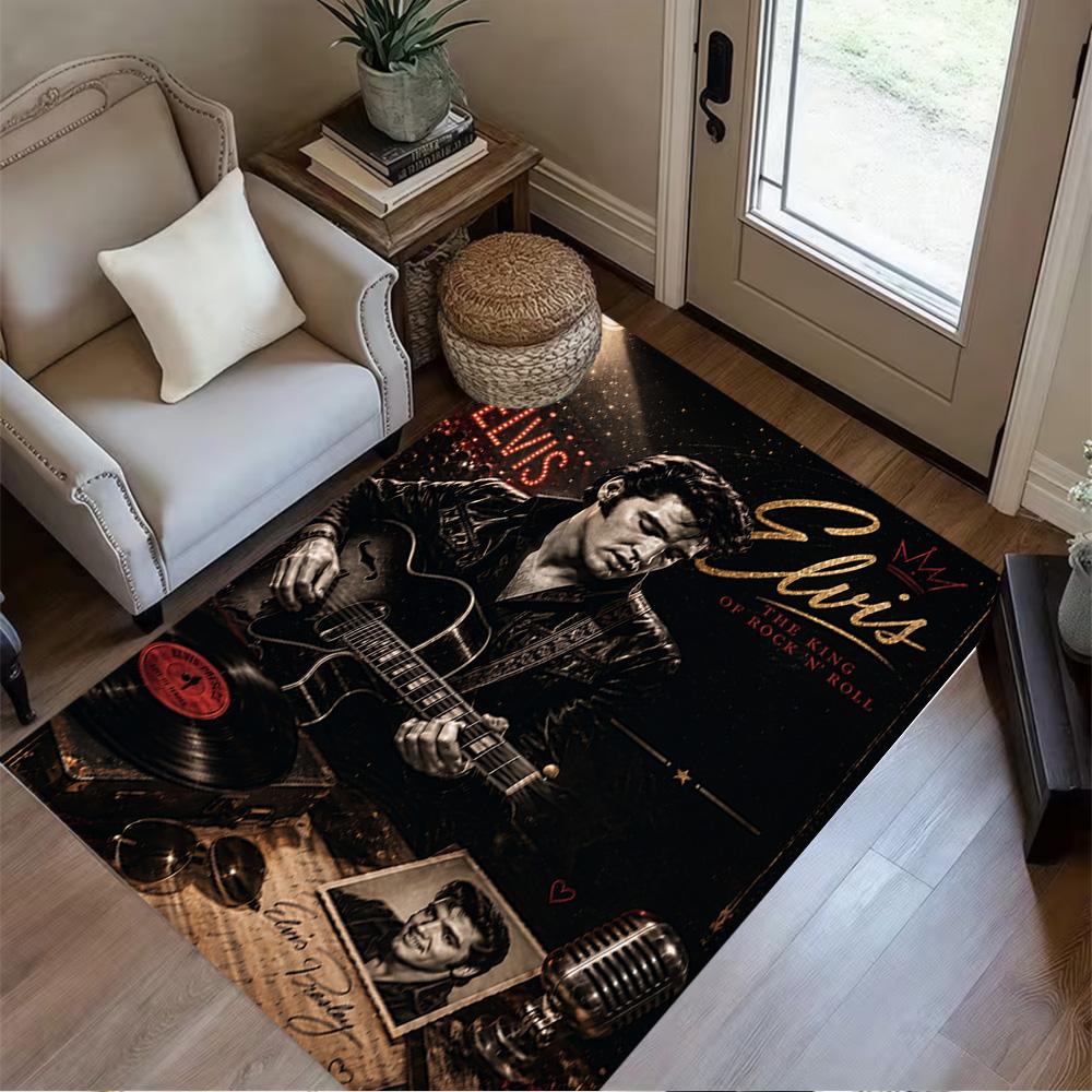 Elvis Presley: Rock 'n' Roll Legend Carpet Suitable for Kitchen Game Room Hallway Living Rooms Antislip Carpet Decorate Offices