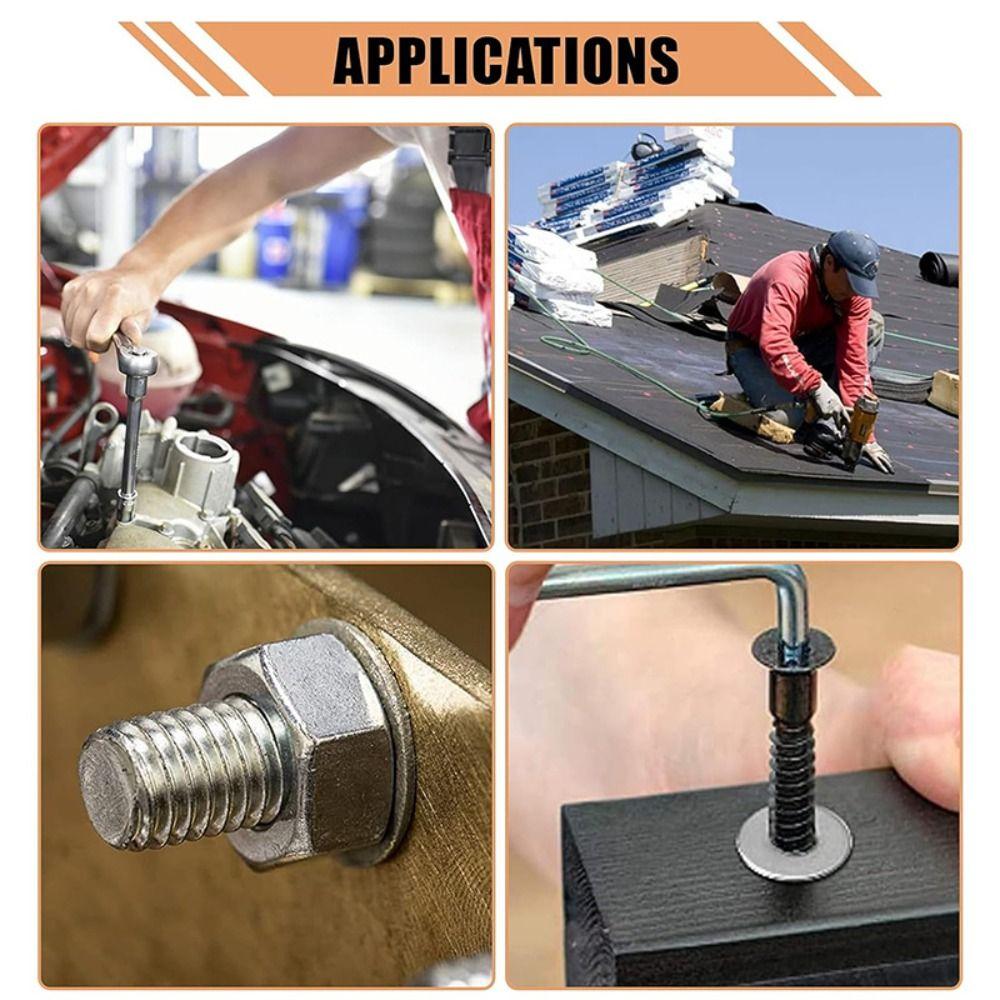 180pcs 304 Stainless Steel Flat Washer Assortment Flat Design Plain Gasket Set Factory Maintenance