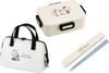 Skater PEANUTS Badge Antibacterial Lock Lunch Box Set Chopsticks and Chopstick Case Insulated Lunch Clasp Peanuts Character Tight Lock Lunch Set