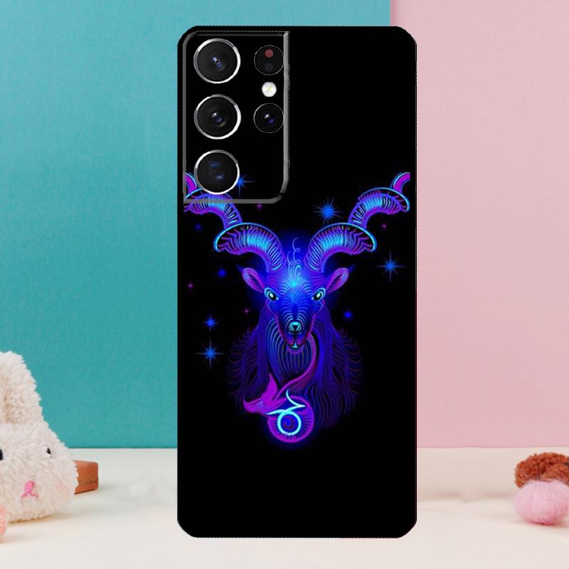 Twelve Constellations Phone Case For Samsung Galaxy S25 S24 S23 S22 S21 Ultra S9 S10 S20 Plus FE Funda Cover Shell