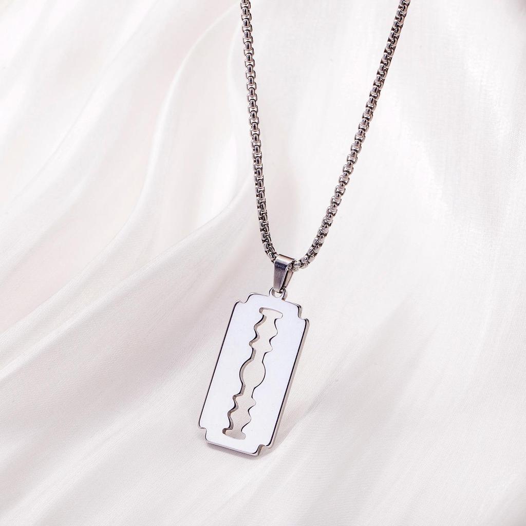 Модное ожерелье из титановой стали: Унисекс Подвеска из нержавеющей стали в виде полой звезды, Длинная цепочка