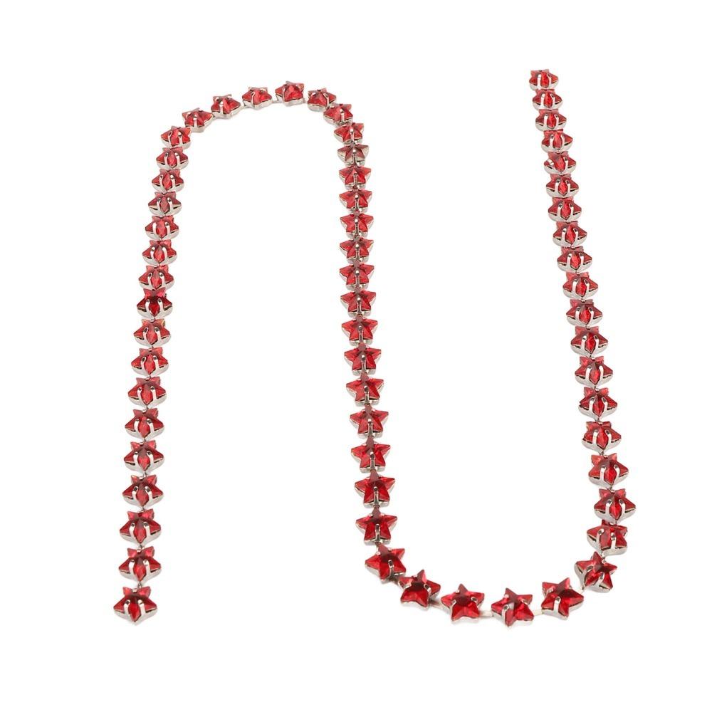 1PCS 1 Yard Length Rhinestone Chain Close Chain Crystal Applique Rhinestone Trim DIY Sewing
