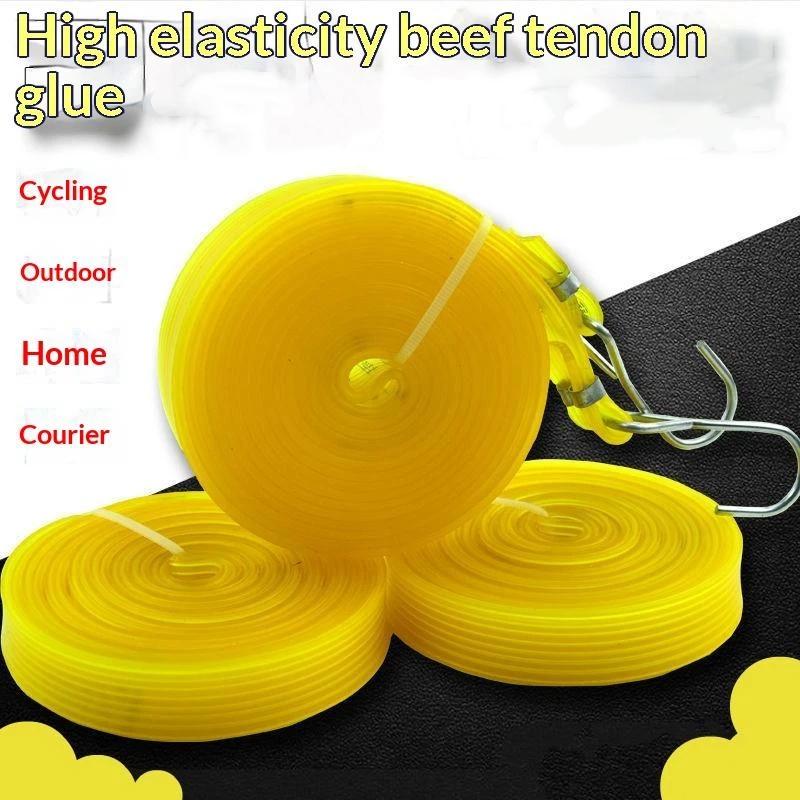 Elastic Cargo Tie Down Straps 100-300Cm Motorcycle Bike Bungee Cord For Luggage Transport High Elasticity Rubber Security Rope
