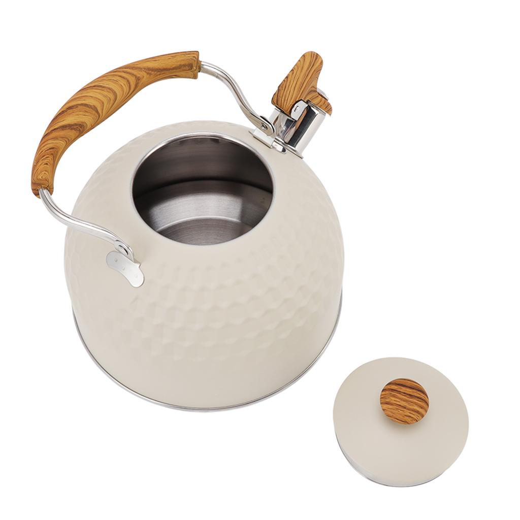 Чайник со свистком 2,5 л из нержавеющей стали, эффективный равномерный нагрев, чайник для плиты со свистком