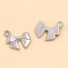 Stainless Steel Bowknot Pendant - Creative DIY Jewelry Accessory, Vacuum Plating, Handmade, Hot Selling