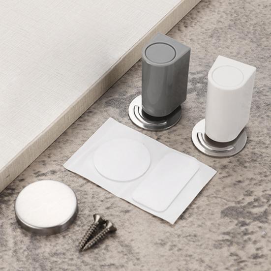 Магнитный дверной стопор Защита стены Без сверления Противоударный Ветрозащитный Дверной фиксатор Держатель Сверхпрочный Ковер Плитка Бетон Деревянный пол Настенный монтаж