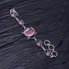 Pink Kunzite Gemstone : 925 Sterling Silver Handmade Multi Gemstone Bracelet Jewelry