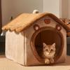 1pc Pet Bed House for Cats, Removable and Washable Cat House, Winter Warm Cat Bed Soft and Comfortable Puppy Cave Nest
