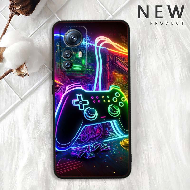 Креативный игровой контроллер Для Xiaomi Mi 15 14 13 13T 12 12T 12S 11 11i 11T Pro Ultra Lite 5G Черный Мягкий Чехол для Телефона