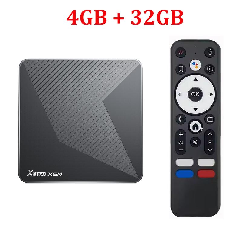 X88 PRO X5M Android 14 Smart TV Box Amlogic S905A HD 8K 2.4G 5G Dual WIFI Wifi6 BT 1000M Lan 3D AV1 Set Top Box Media Player