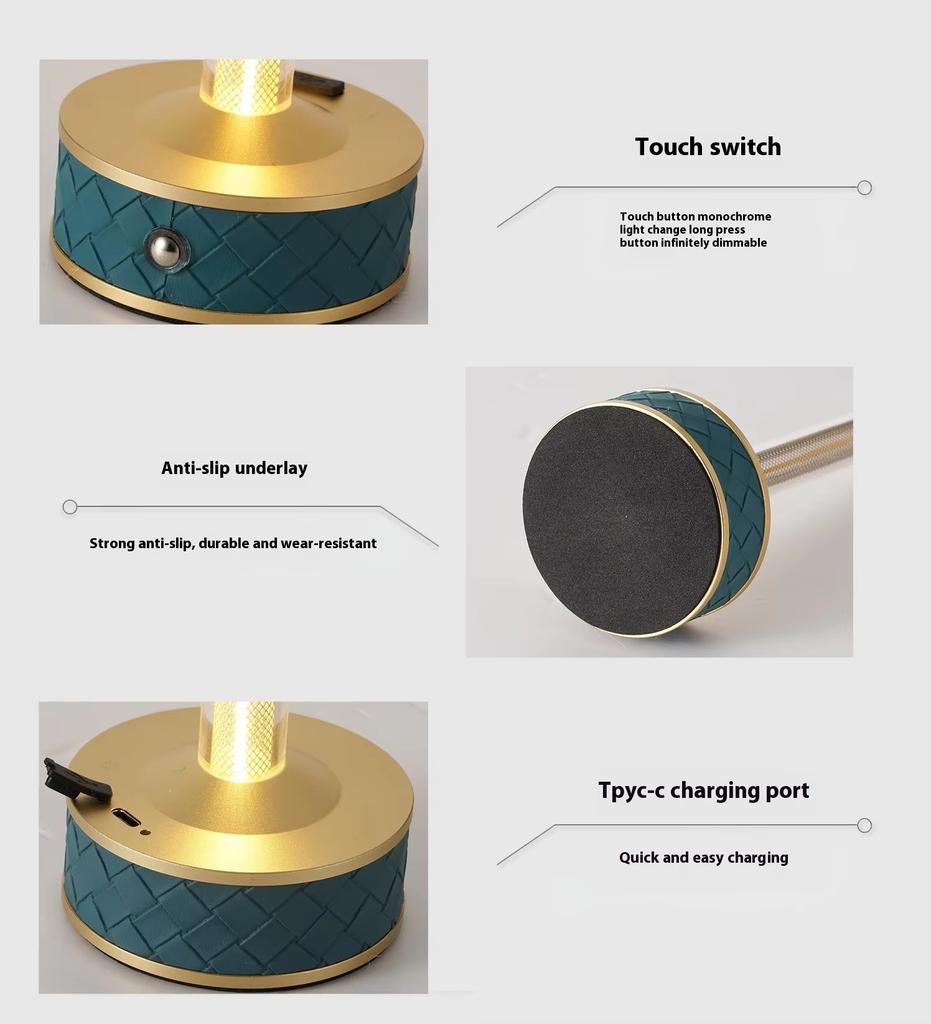 Новый перезаряжаемый ночник для помещений, портативный атмосферный свет для кемпинга, настольная лампа с квантовым проводом, роскошный декоративный светильник для бара и ресторана