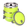 Round 3 Layer Durable Stainless Steel Lunch Box Bento Picnic Food Container