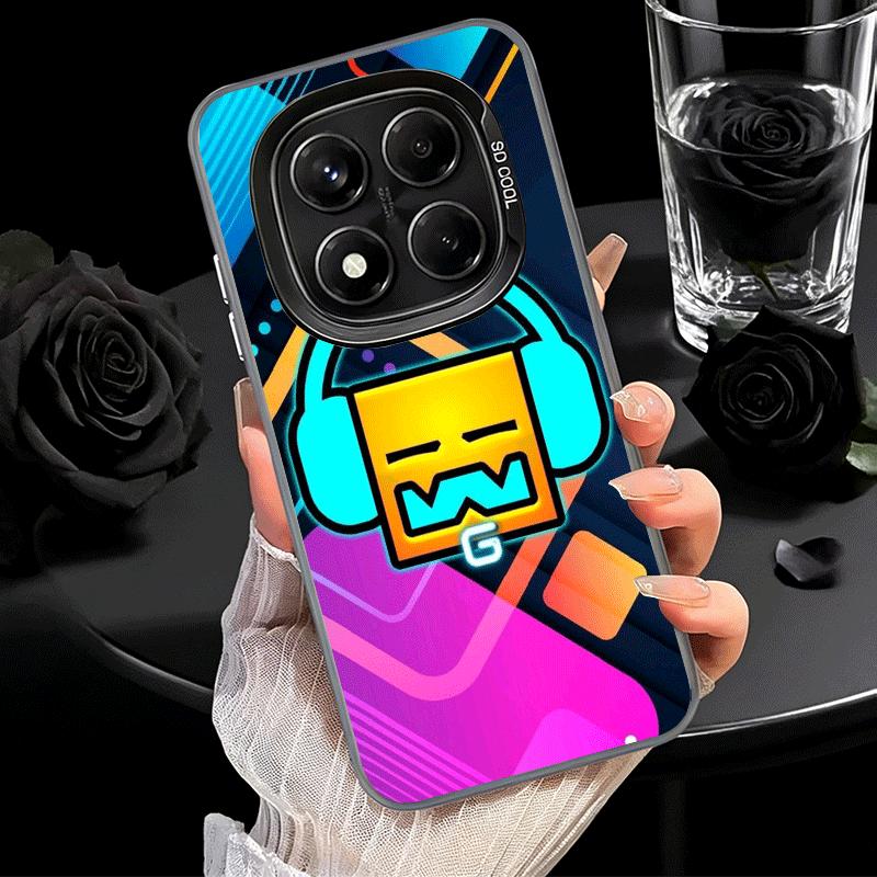 Мягкий чехол для телефона Geometry Dash для Xiaomi Redmi Note 13 14 15 Pro Plus 12S 12 11S 11 11T 10S 10 Ударопрочный задний корпус