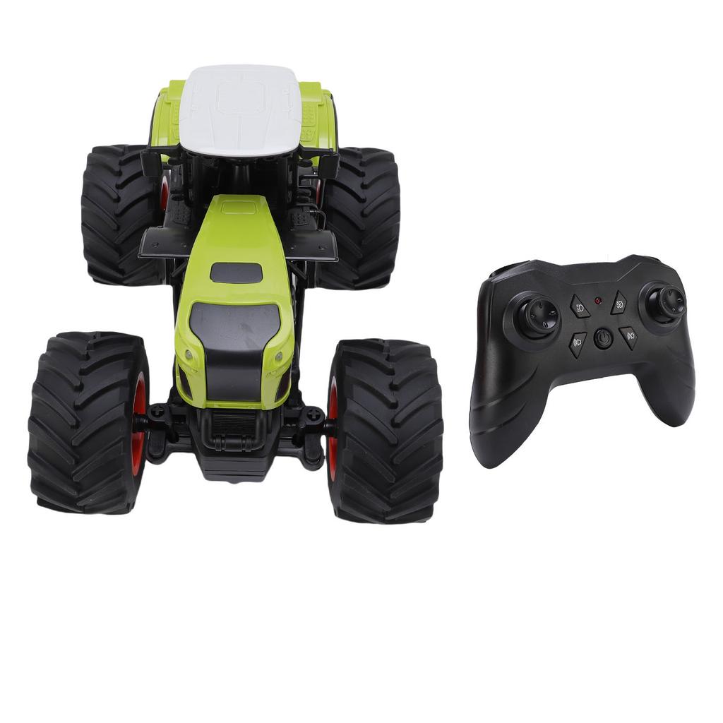 2.4Ghz Remote Control Tractor Toy Rechargeable Farm Toy Tractor with Light TPR Tires for Toddlers