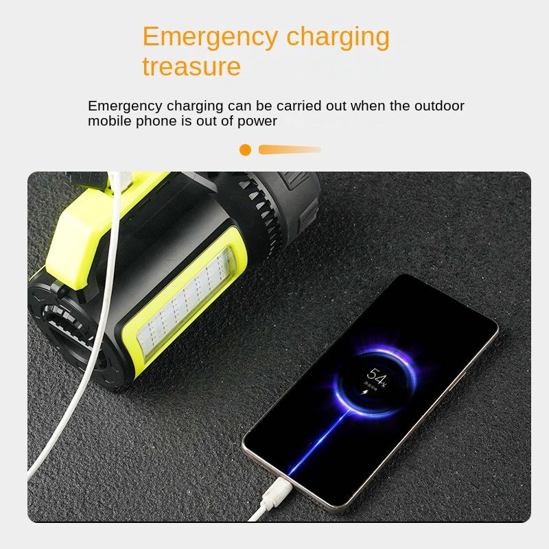 Новый прожектор светодиодный сильный свет перезаряжаемый высокая яркость дальний стрелковый фонарь шахтерская лампа домашний уличный аварийный фонарик