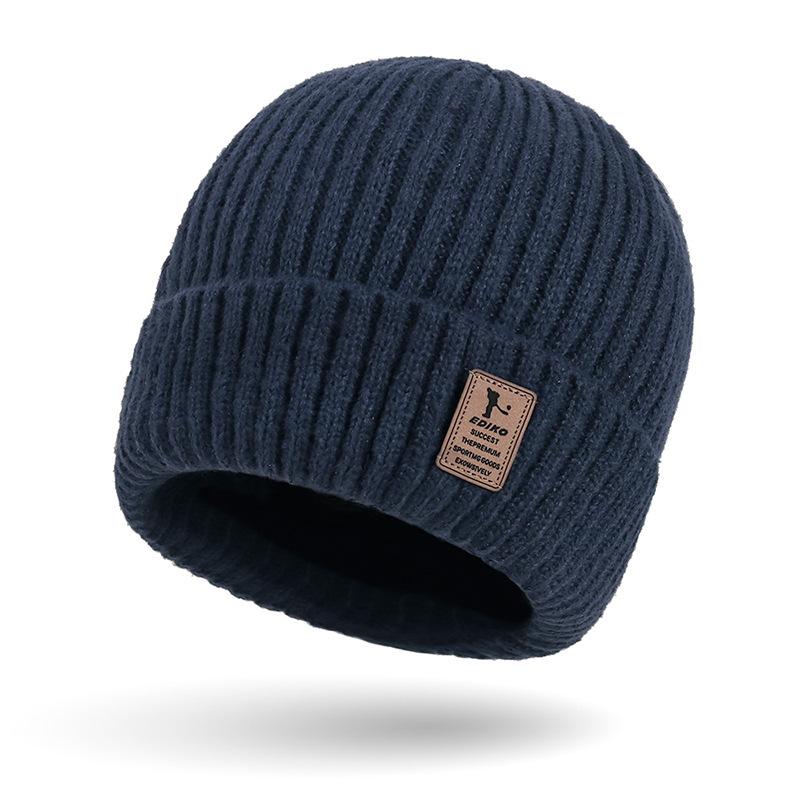 Осенне-зимняя мужская вязаная шапка, утепленная шапка, молодежная шерстяная шапка, женская шапка-пуловер для занятий спортом на открытом воздухе, шапка с рукавами
