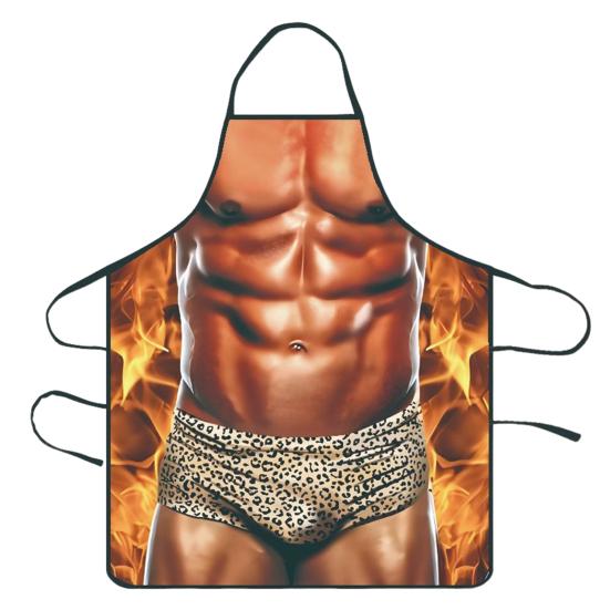Funny Sleeveless Apron for Men Creative Cooking Apron with Adjustable Waist Ties White Elephant Gifts Holiday Aprons