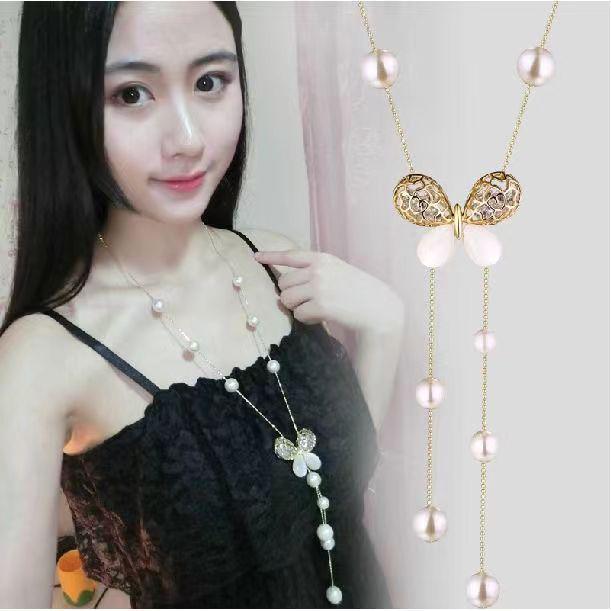 Элегантное ожерелье-цепочка с кисточкой для женщин - Универсальный, высококлассный европейский и американский дизайн для осенне-зимней моды