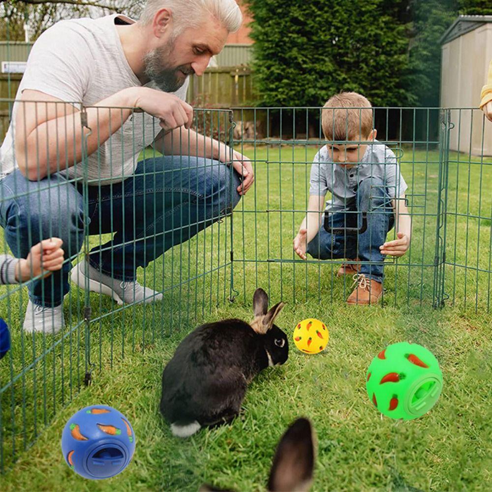 PVC Rabbit Tumbler Ball Interactive Cat Slow Feeder Practical Guinea Pig Leak Feeder  Bunny