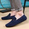 New Suede Leather Casual Shoes Mens Fashion Slip-on Rivets Party Wedding Loafers Moccasins Men Light Comfortable Driving Flats