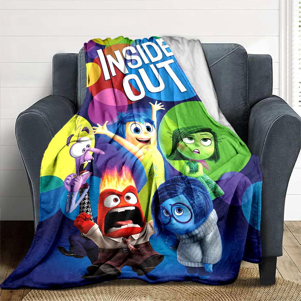 Emotions Inside Human Mind Flannel Blanket Super Soft Warm Cozy Blanket For Sofa Bed Office Travel Allseason Home Decor Gift