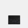 Slim Id Card Case In Signature Canvas Charcoal Black