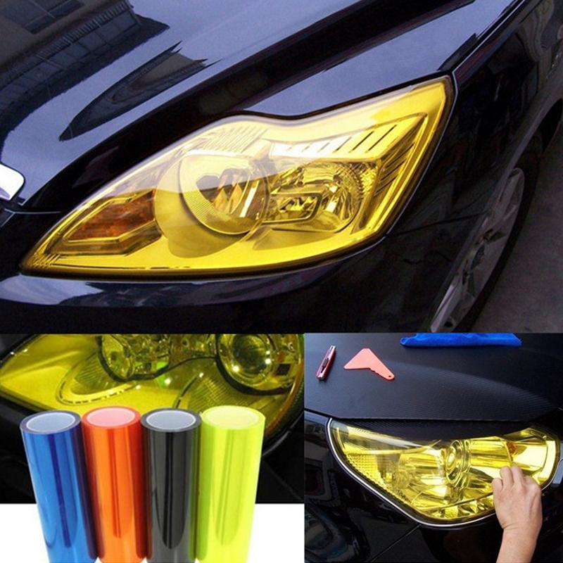 Headlights Protective Film Vinyl Film Sticker Auto Headlight Taillight Film Tint Vinyl Sheet Sticker Universal Multicolor