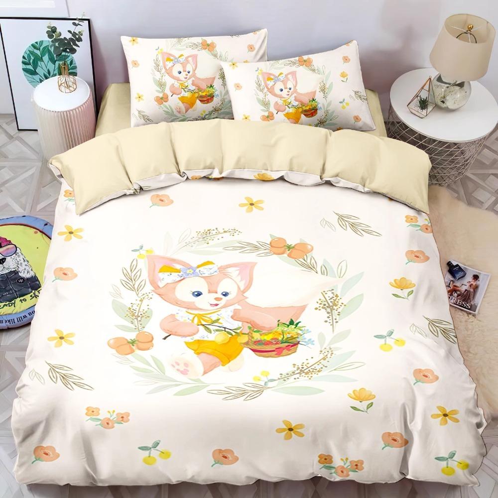 Cartoon Motif,Microfibre Bedding Sets, Children's Bed Linen with Zip Room Decor Duvet Cover for Teenagers Adult 3-Piece