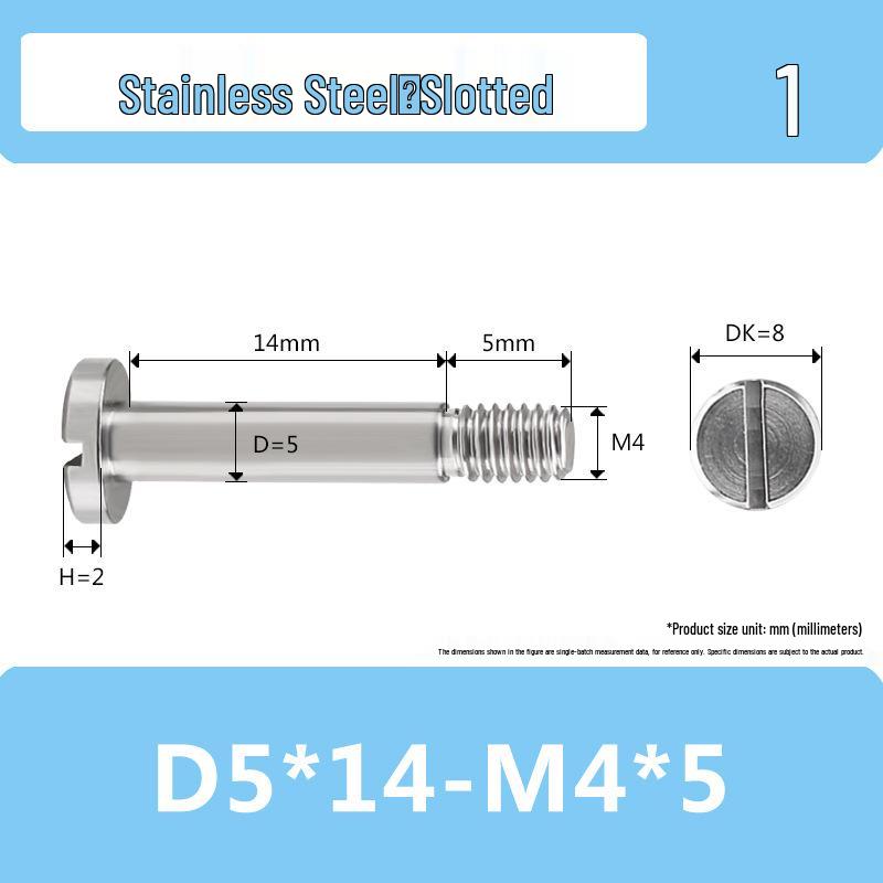 Винт-втулка с прорезью из нержавеющей стали M4*D5D6 с частичной резьбой и гладким стержнем