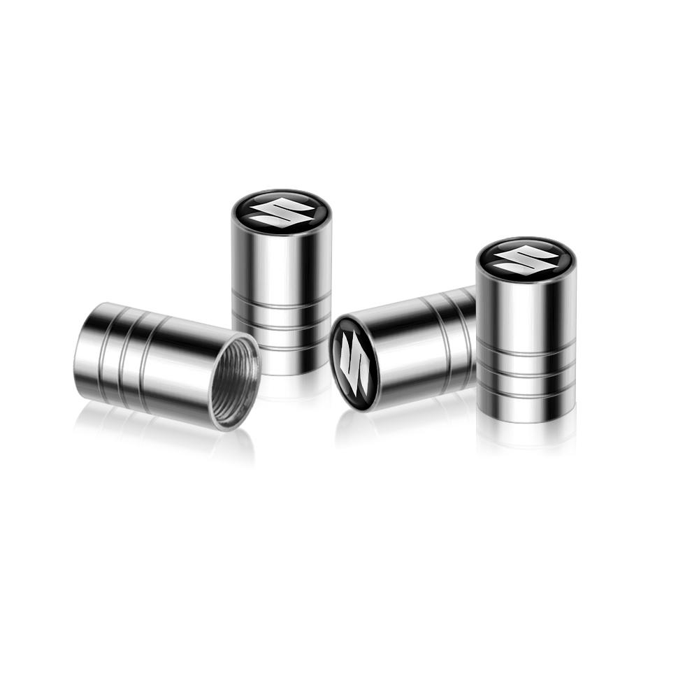 SCCF4 4PCS Metal Car Wheel Tire Valve Air Stem Cap Cover For Suzuki ALTO Samurai Grand Vitara Baleno SX4 Swift Jimny IGNIS Accessories