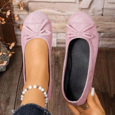 Модная женская обувь в стиле ретро с круглым носком, красная замшевая, повседневные балетки на плоской подошве, модные неглубокие слипоны, элегантные балетки для женщин, мягкая подошва