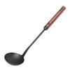 Chinese Ladle for Wok Use, Made of Iron Nitride, Rust-resistant, with a Wooden Handle, Heat-resistant, and with a Hanging Hole for Easy Grip. Perfect