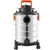 Wet/Dry Shop Vacuum Vac 30L 6 Peak HP w/ Nozzle Stainless Steel Silver