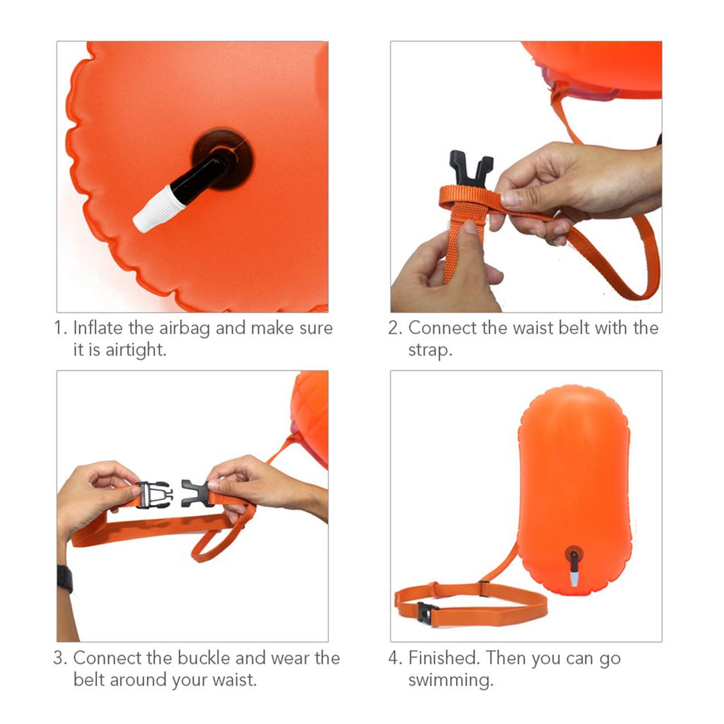 Надувной мешок для плавания Подушка безопасности Водонепроницаемый ПВХ Плавательный подводный плавательный круг Спасательный круг Поплавок Сумка