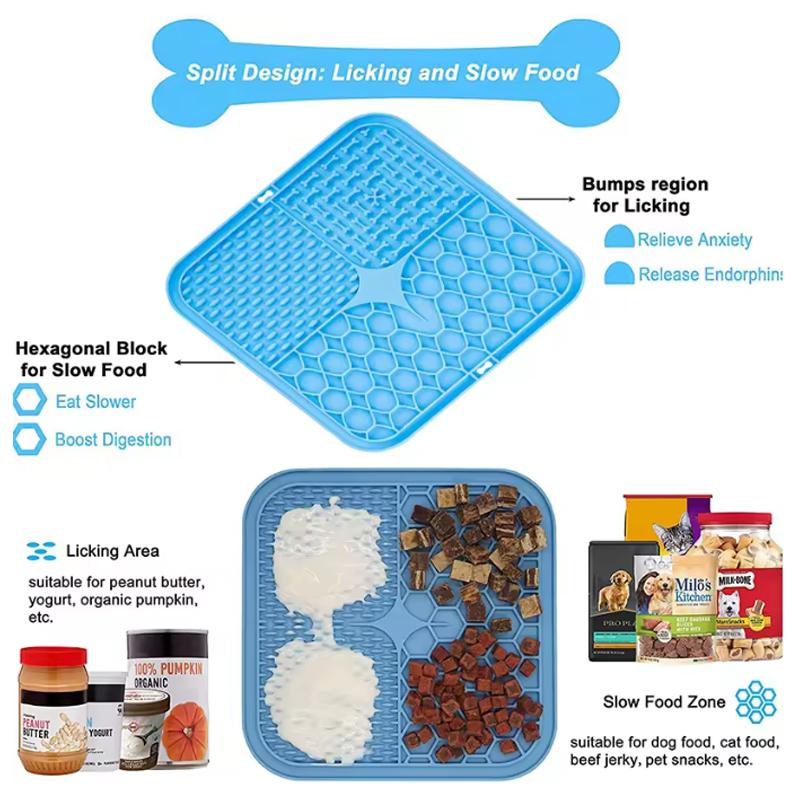 Пластина для вылизывания питомца, Тарелка для медленного кормления, Коврик для вылизывания, Силиконовая миска для медленного кормления питомца, Присоска, Коврик для вылизывания собаки, Медленное кормление