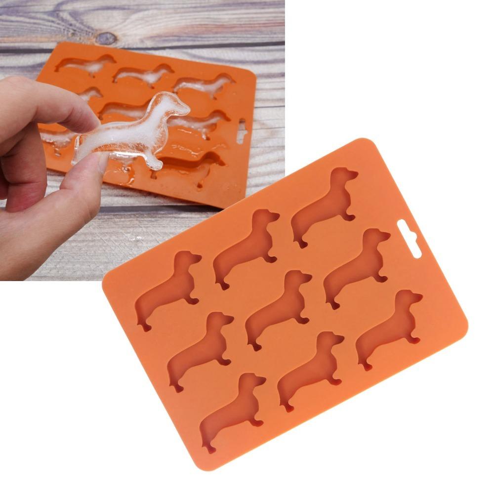 Dog Shaped Silicone Ice Cube Tray Silicone Baking Mold Reusable Dachshund Dog Mold Cake Decoration