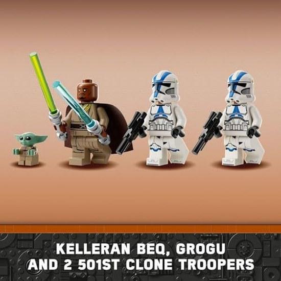 LEGO Star Wars BARC Speeder Escape Mandalorian Toy Building Set Kids May 4 is you Decoration Keleran Beck Grogu Boys Girls Fans 8 Years Older 75378
