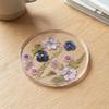 Transparent Acrylic Coasters Colorful Cup Mat Durable Floral Print Coasters  Gifts