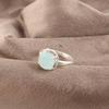 Aqua Chalcedony Gemstone Jewelry, 925 Sterling Silver Ring, Handmade Jewelry, Chalcedony Silver Ring For Wedding Gift